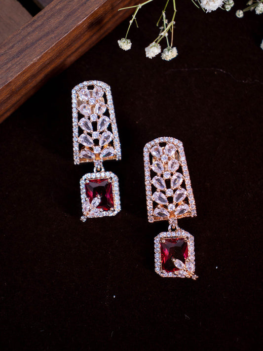 Red Bernice AD Earrings