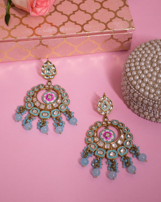 Turquoise Jalsa Designer Earrings