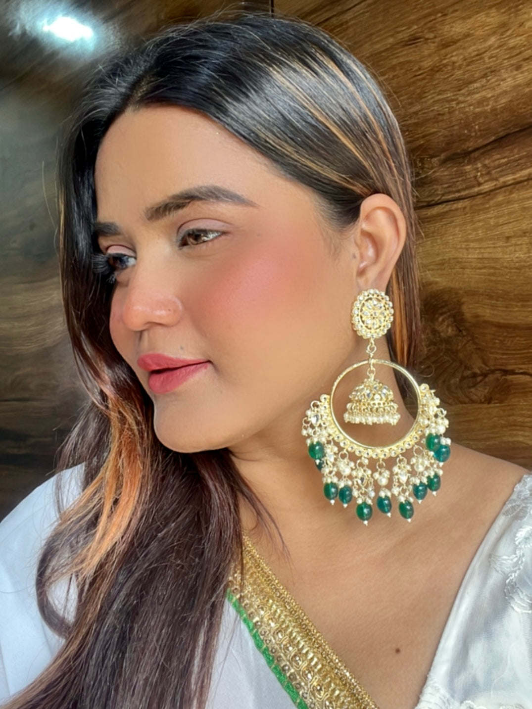 Emerald Falak Jhumki Balis