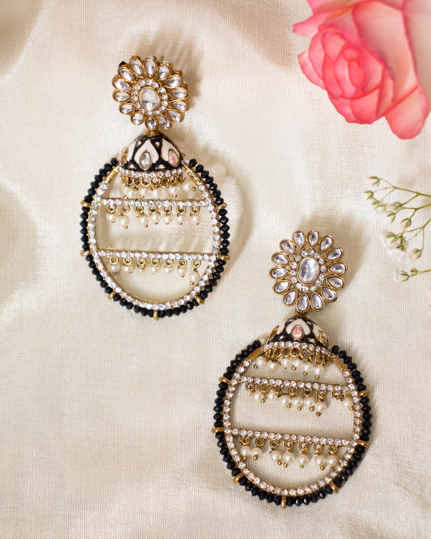 Black Pahal Designer Earrings