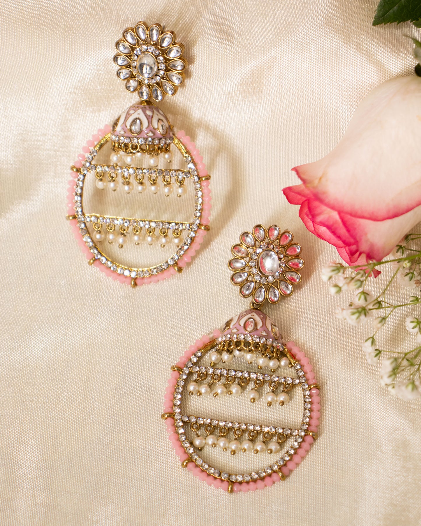 Pink Pahal Designer Earrings