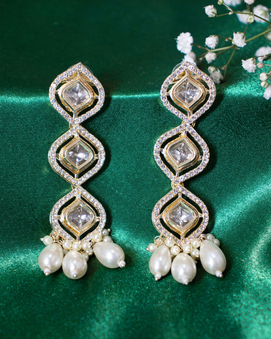 Ivory Asin Designer Jhumkis