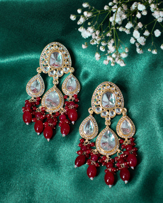 Red Indali Designer Earrings