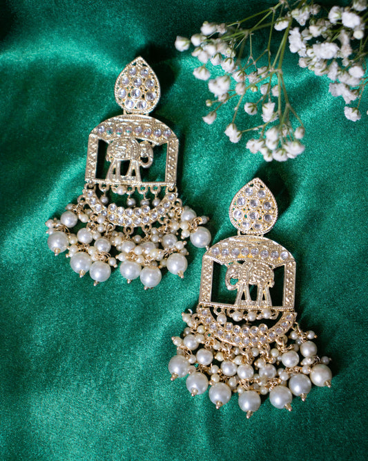 Ivory Elephant Designer Earrings