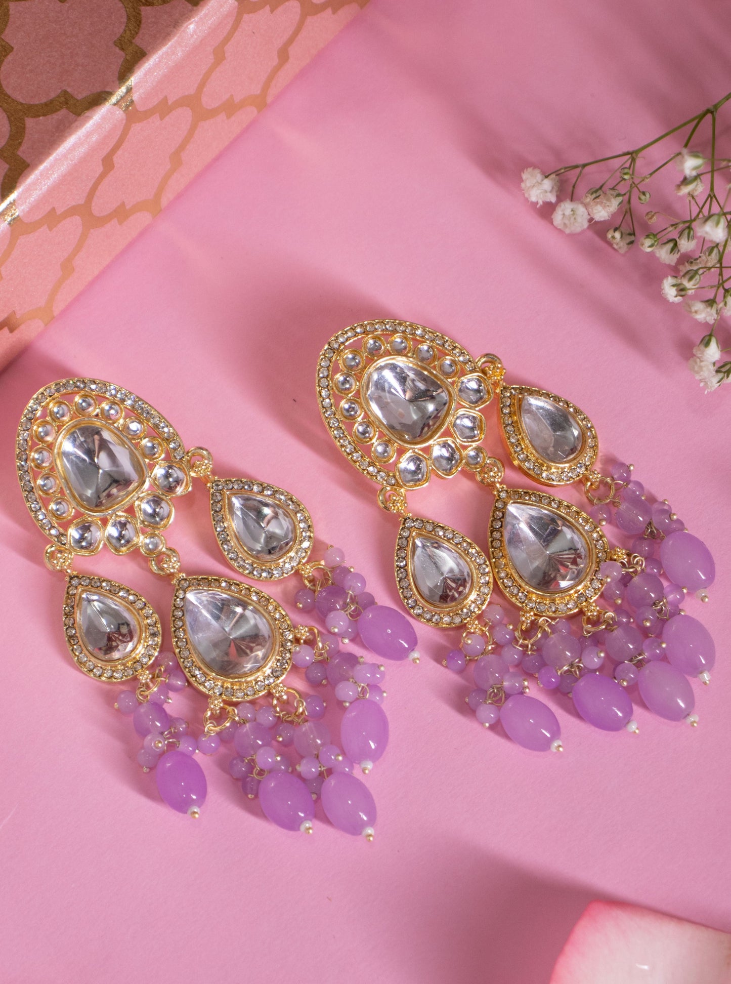 Lilac Indali Designer Earrings