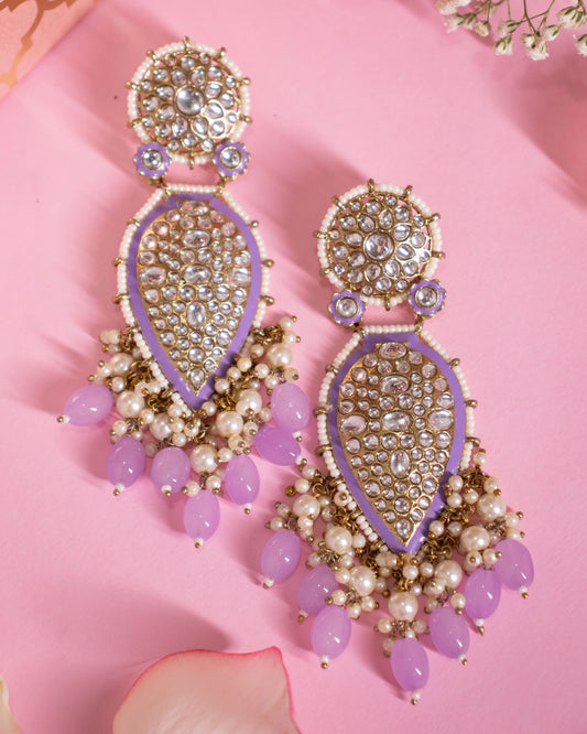 Lilac Naina Designer Earrings