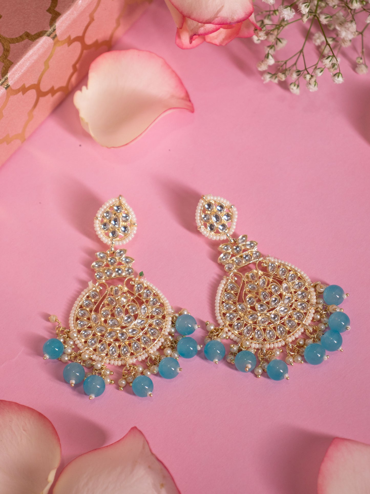 Turquoise Kajal Designer Chandbalis