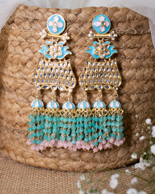 Turquoise Hiral Designer Earrings