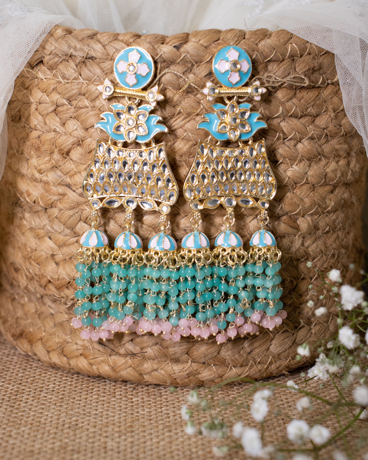 Turquoise Hiral Designer Earrings