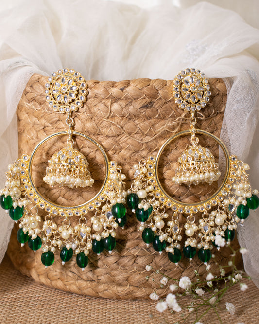 Emerald Falak Jhumki Balis