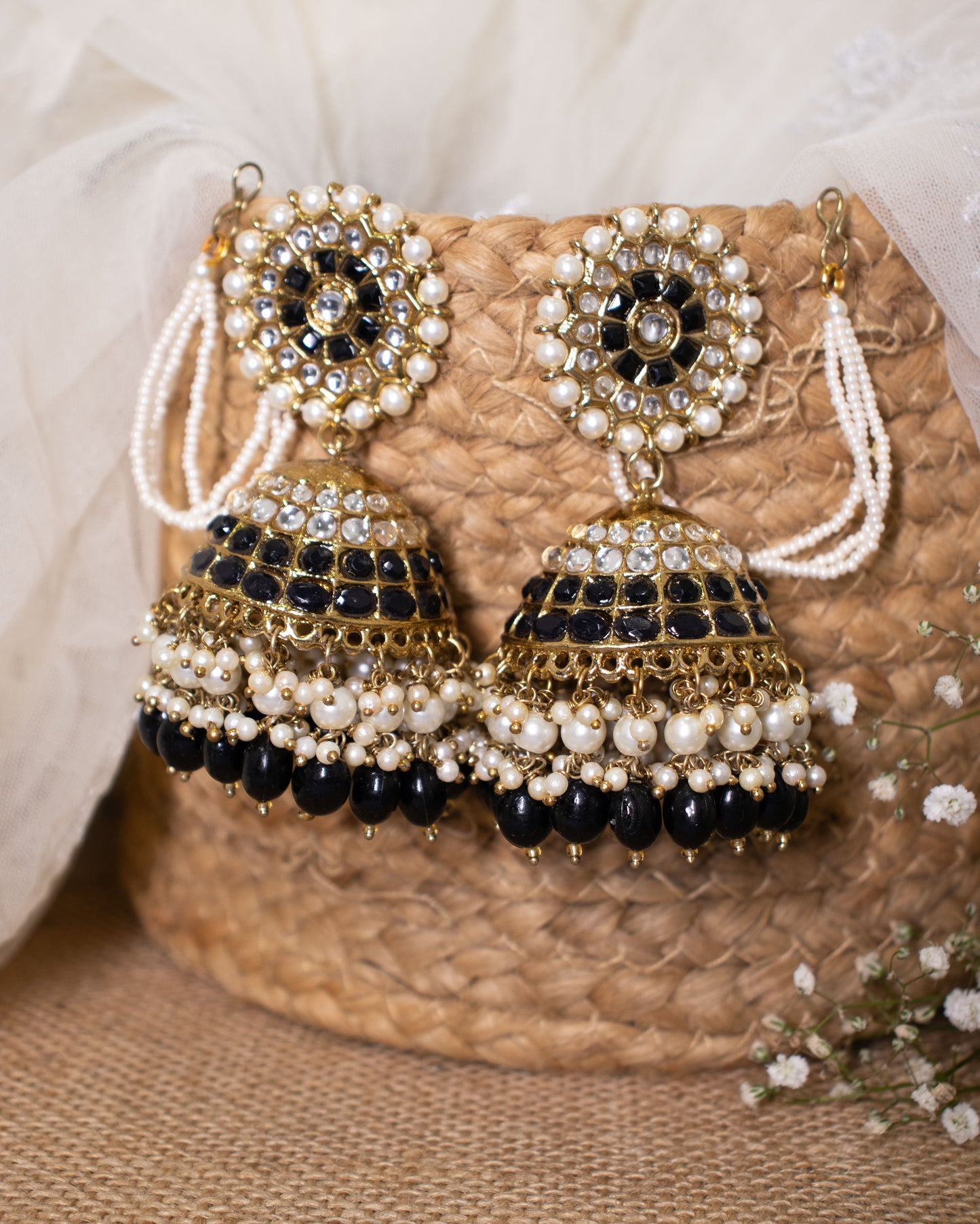 Black Ishita Jhumkis