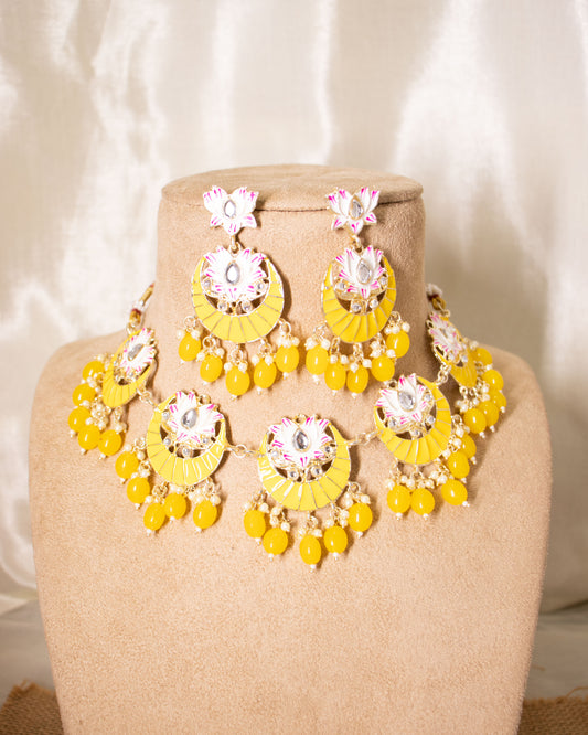 Yellow Yatika Jewellery Set