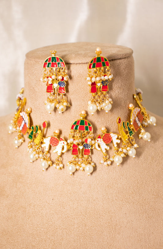 Multicolor Siya Baraati Jewellery Set