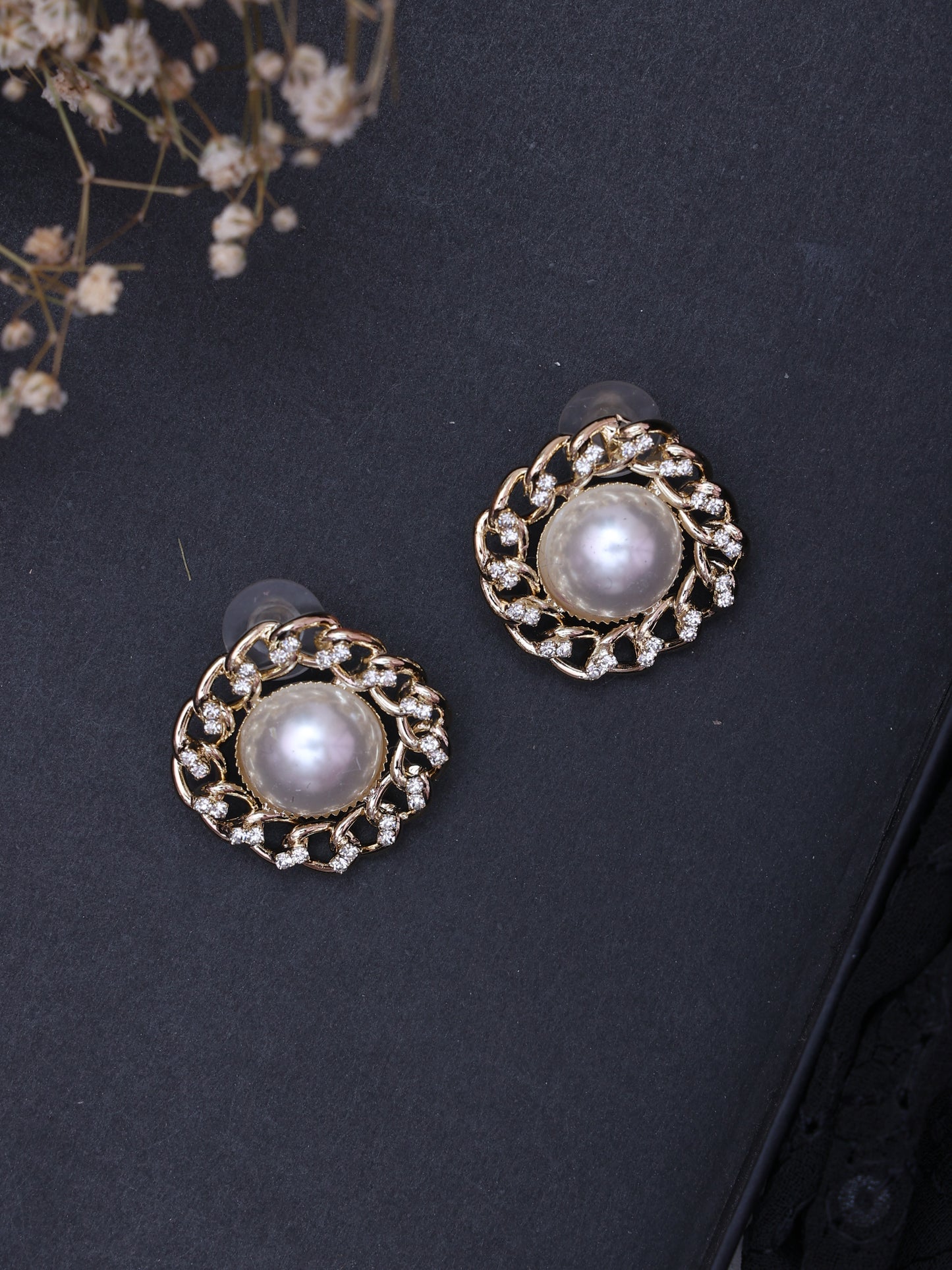 White Saturn Studs