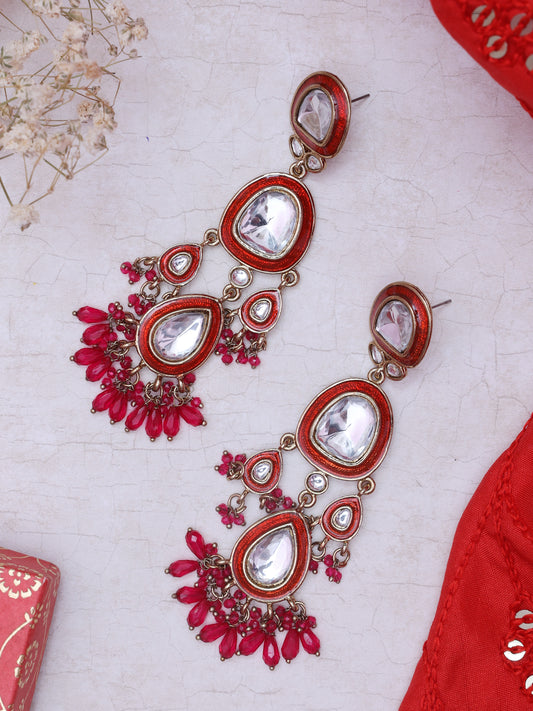 Red Gagsidhu Designer Earrings