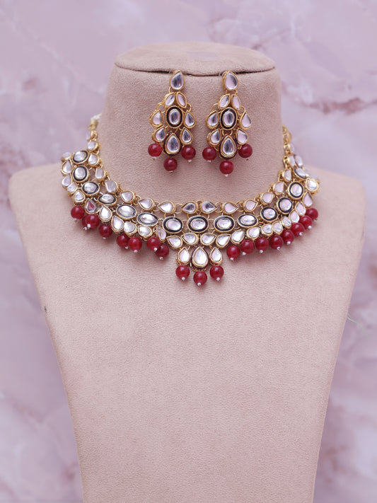 Red Ladhi Necklace Set