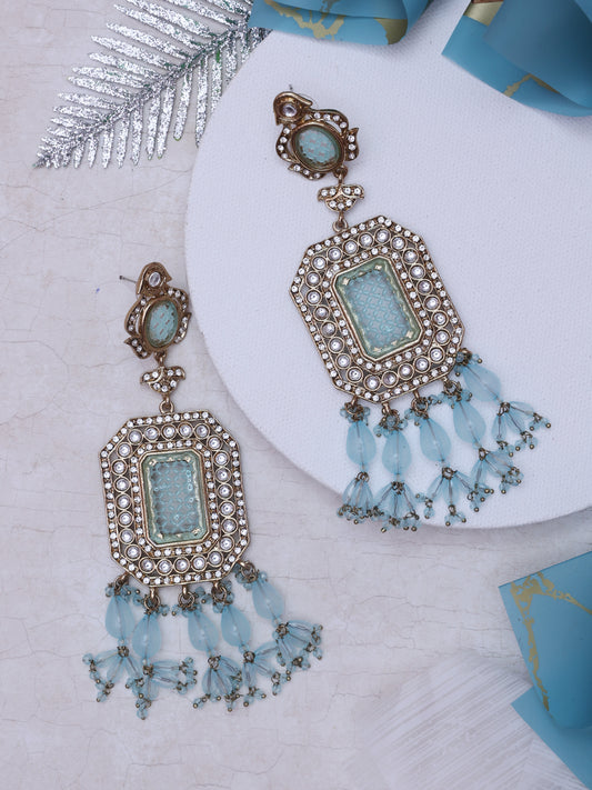 Turquoise Aaghnya Designer Earrings