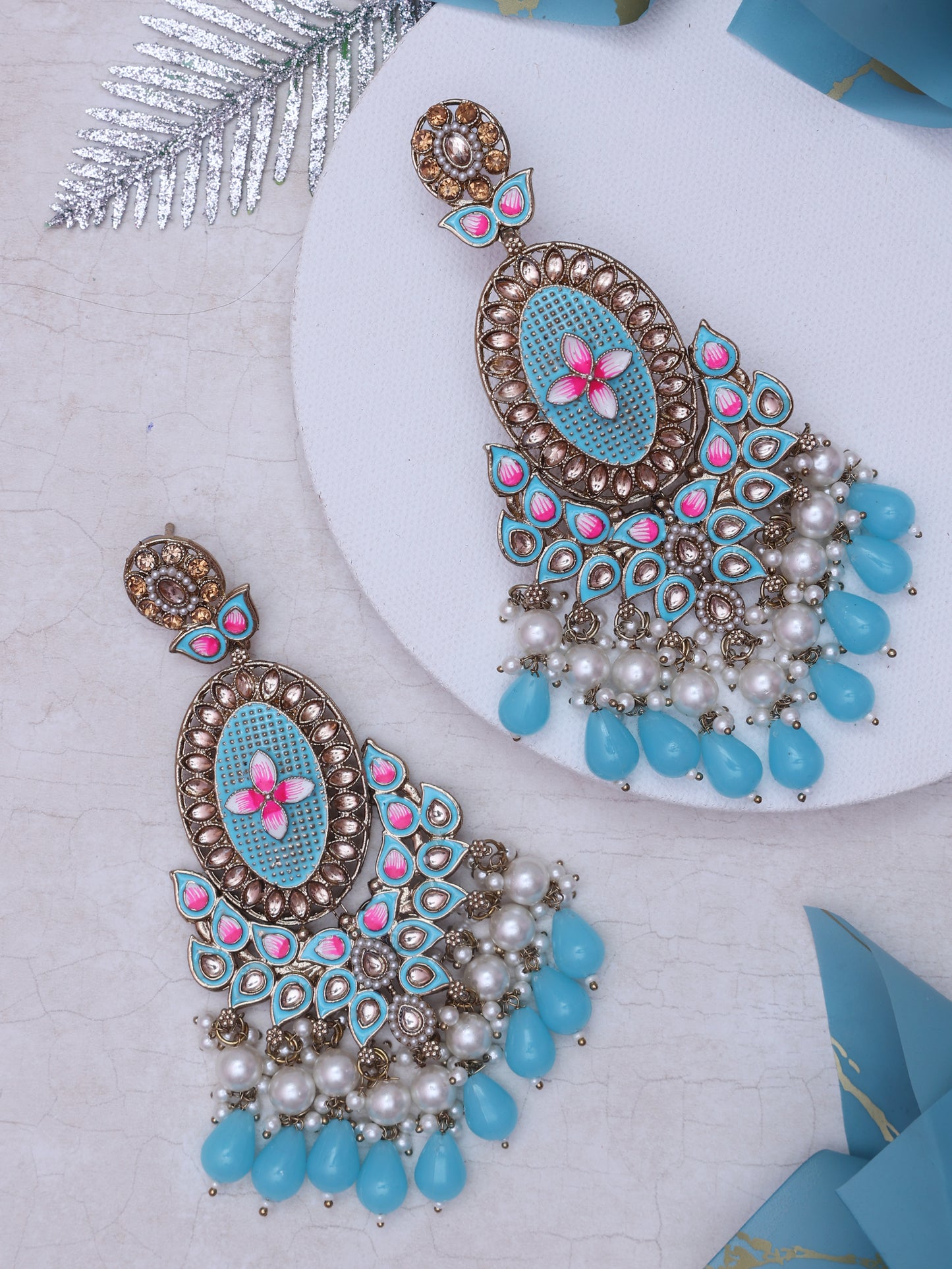 Turquoise Laghima Designer Earrings