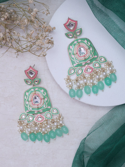 Mint Hairavati Designer Earrings