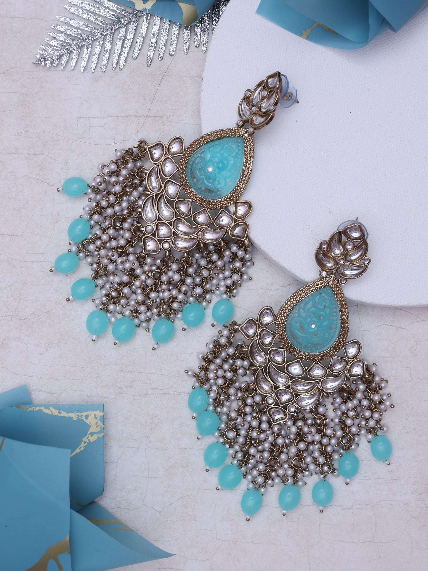 Turquoise Udantika Designer Earrings