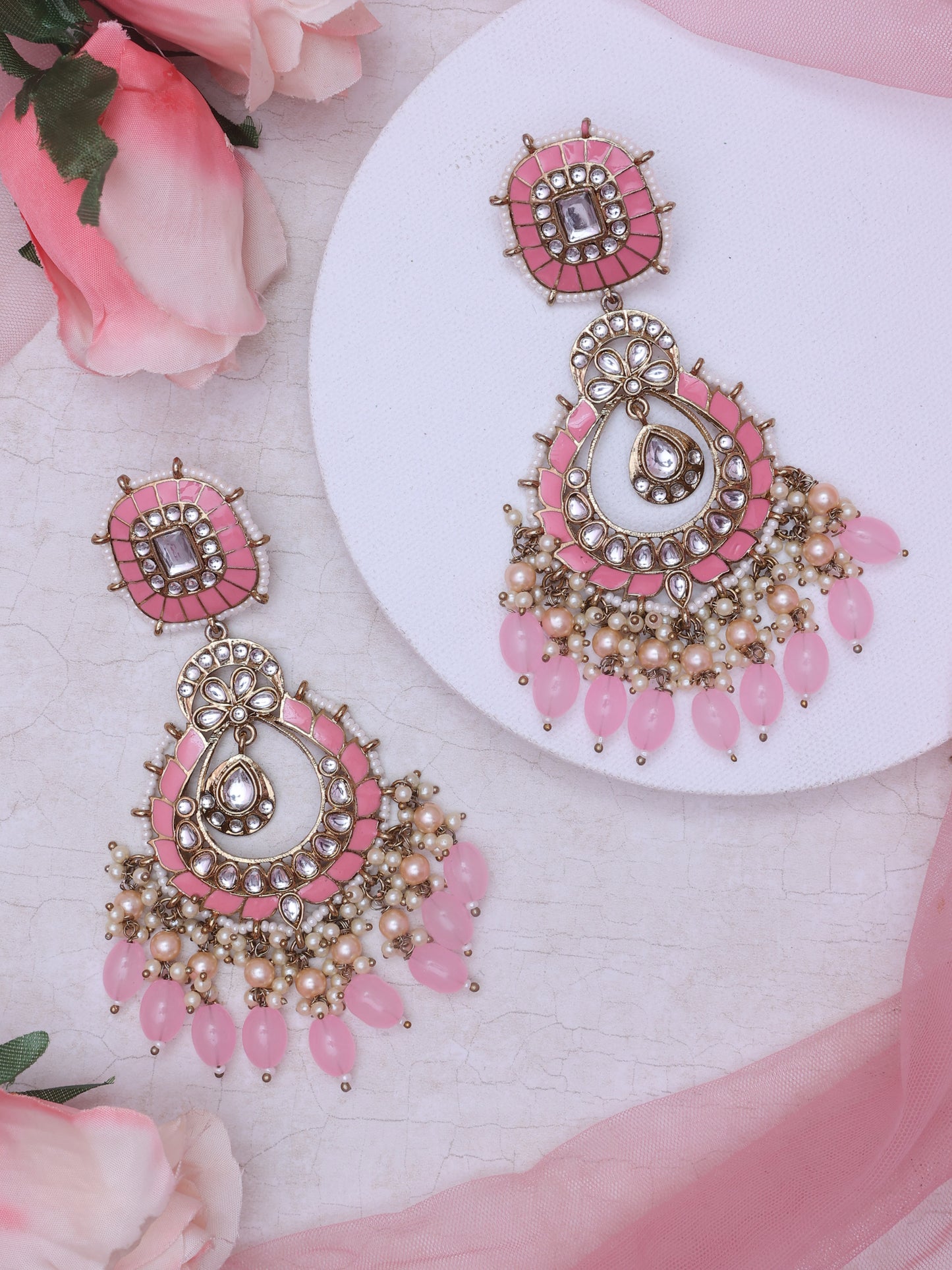 Baby Pink Nabha Chandbalis