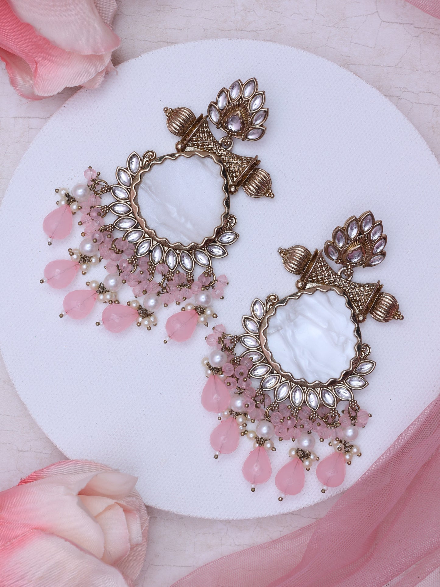 Baby Pink Stone Nysa Earrings