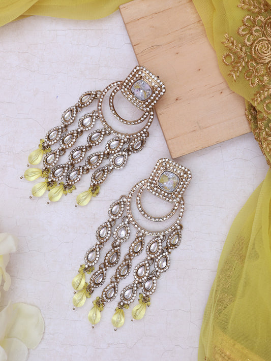 Yellow Maanyata Designer Earrings