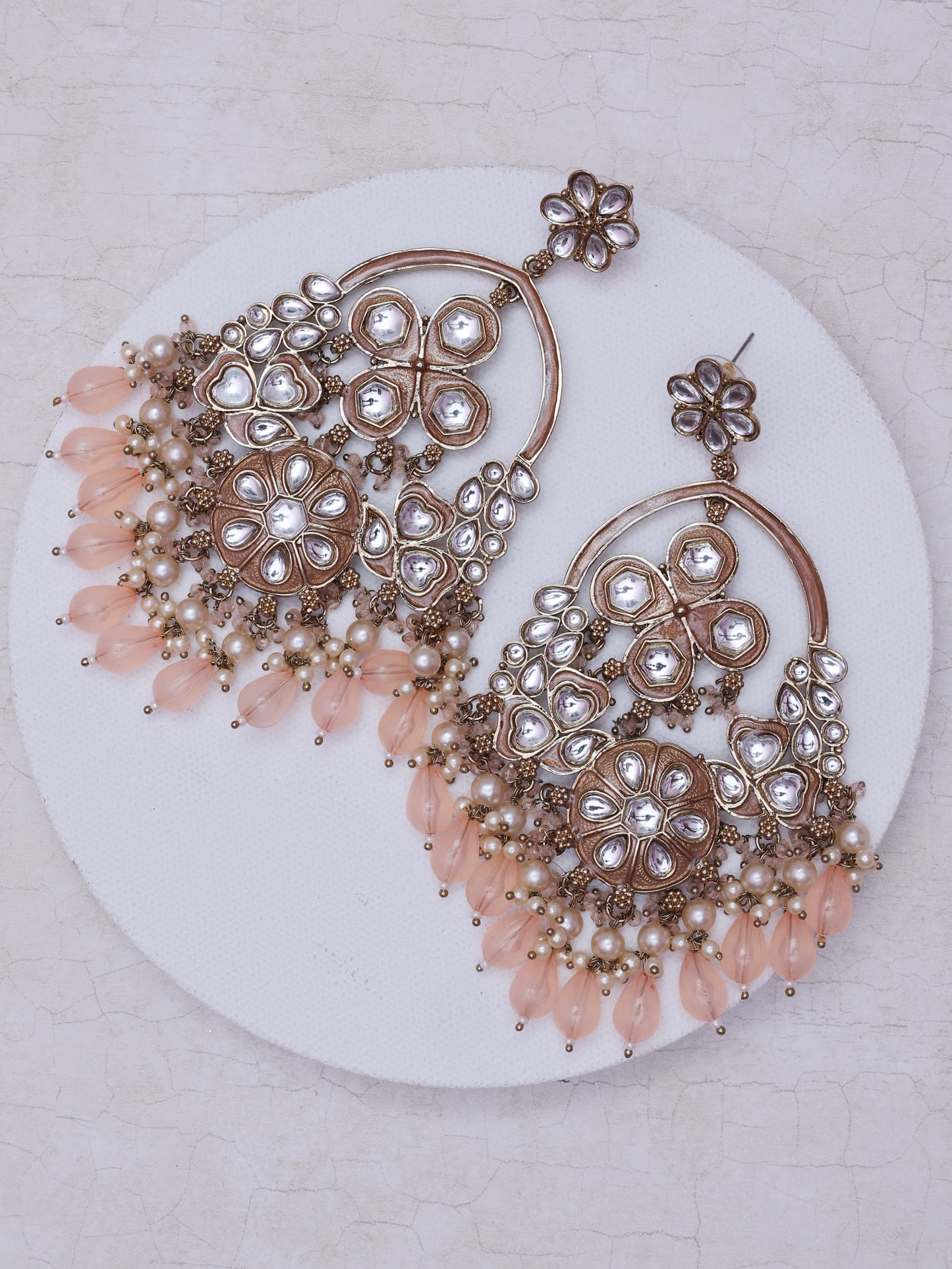 Peach Caksani Designer Earrings