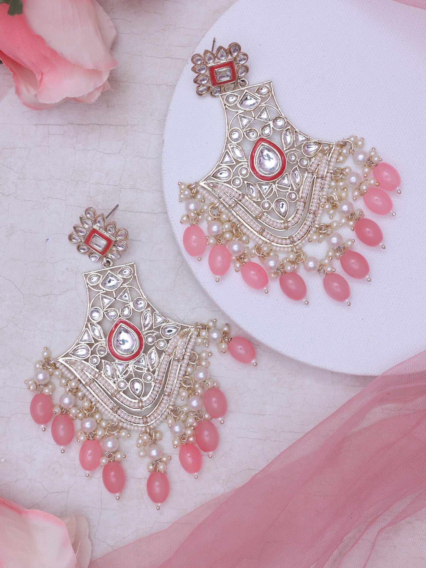 Baby Pink Tadipa Chandbalis