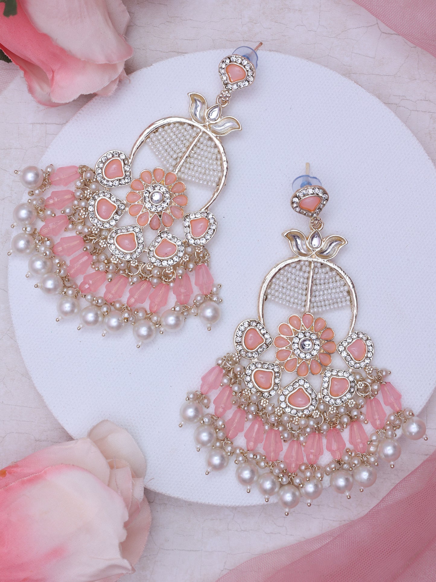 Baby Pink Anne Designer Earrings