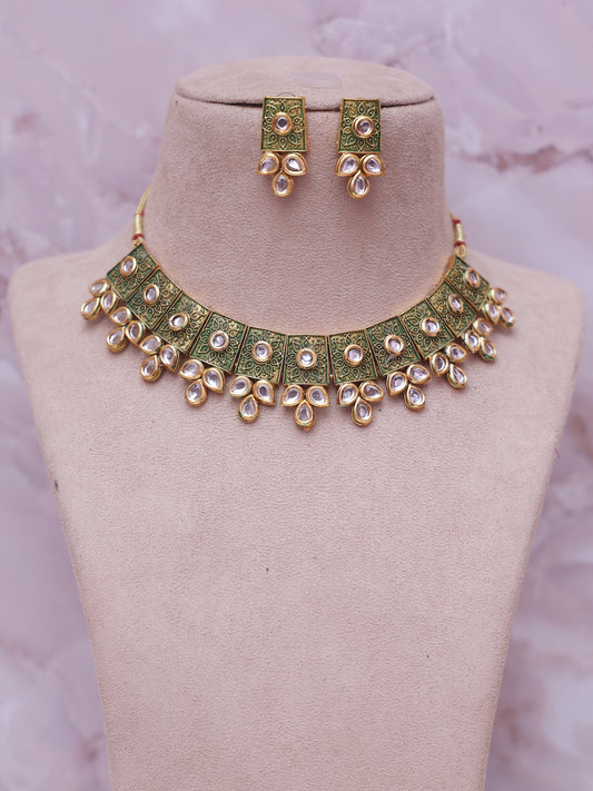 Green Aadrika Necklace Set