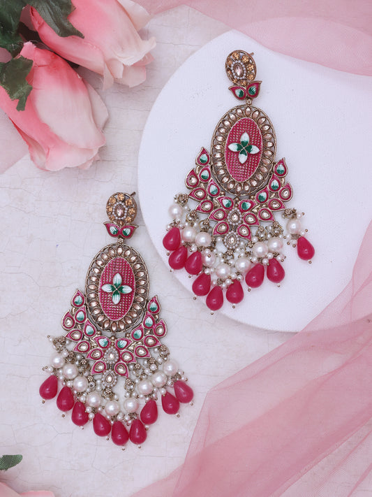 Pink Laghima Designer Earrings