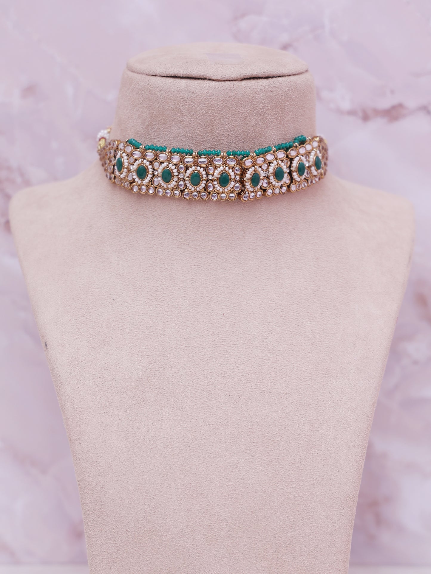 Green Bachendri Necklace Set