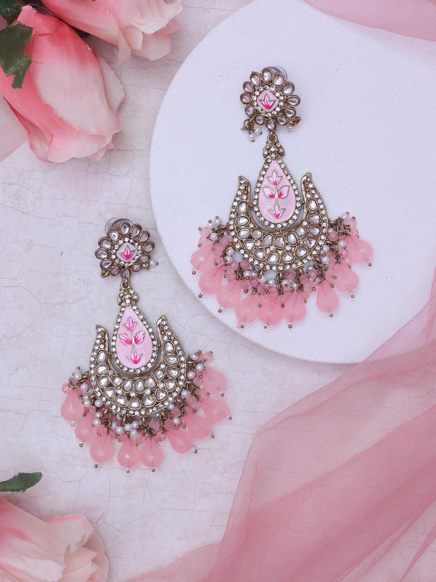 Baby Pink Oishani Chandbalis