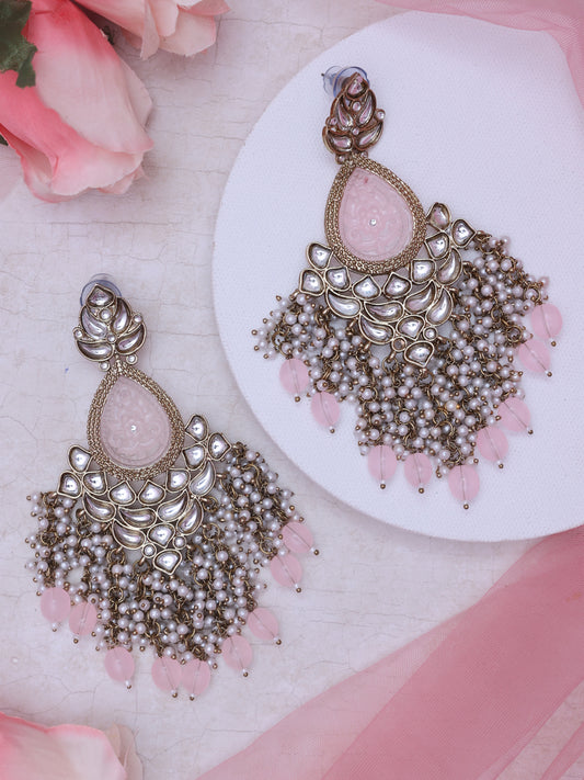 Baby Pink Udantika Designer Earrings