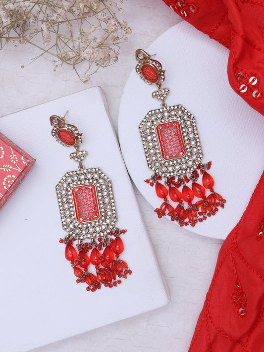 Red Aaghnya Designer Earrings