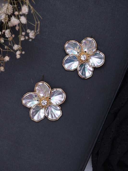 White Orchid Studs