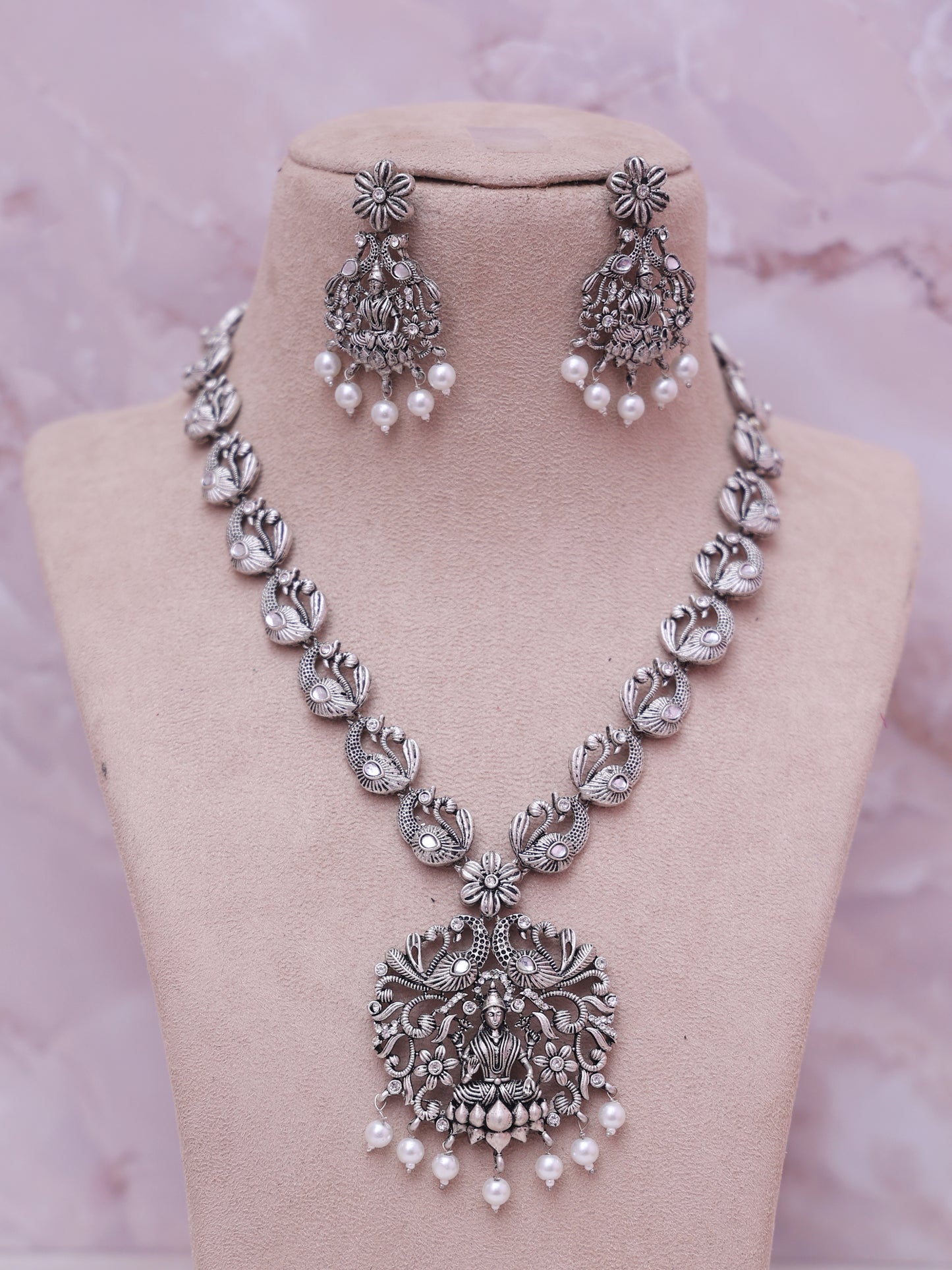 Oxidised Wajeeha Necklace Set